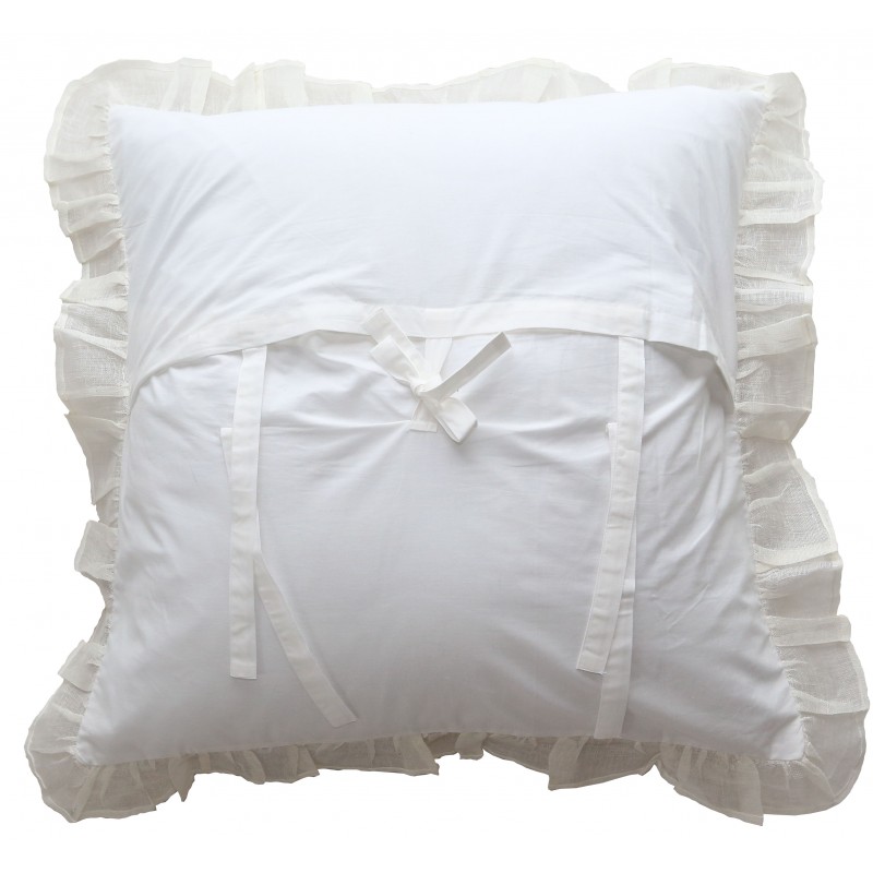 Pillowcase new porcelain natural 60 x 60 cm signed Coquecigrues