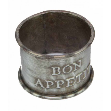 Zinc Napkin Ring "Bon appétit"