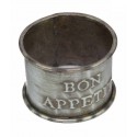 Zinc Napkin Ring "Bon appétit"