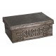 Set of 3 zinc boxes Sucre / Café / Thé