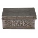 Set of 3 zinc boxes Sucre / Café / Thé