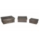 Set of 3 zinc boxes Sucre / Café / Thé