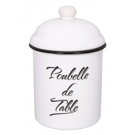 Poubelle de table émaillée