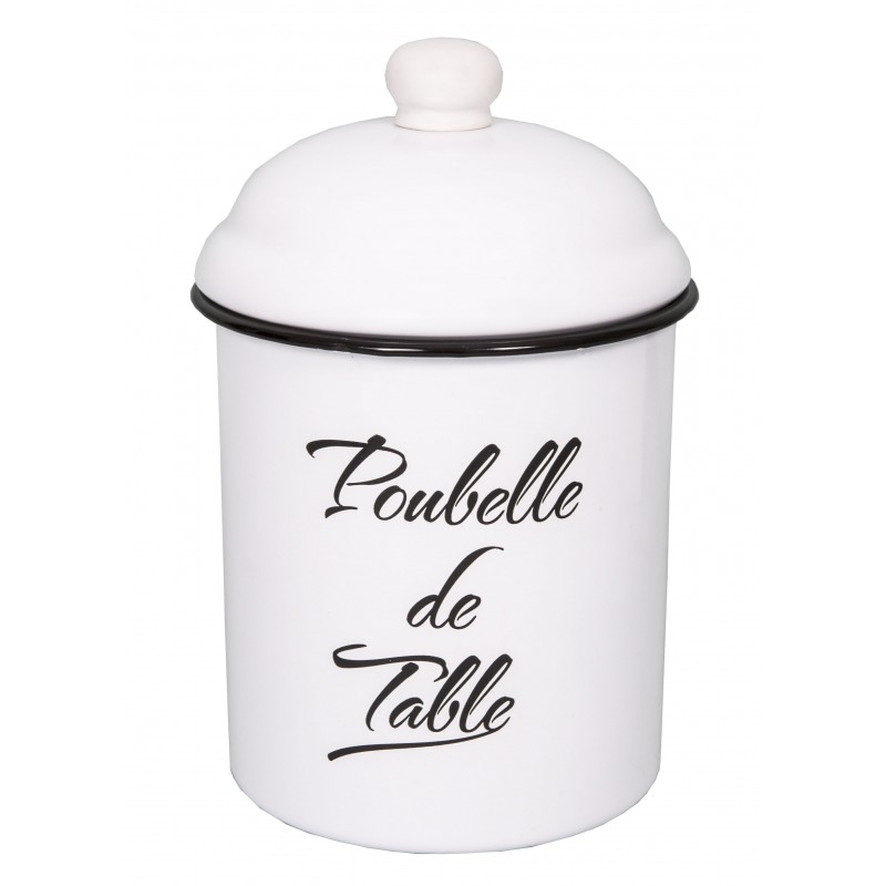 Poubelle Table Blanche Mini, Poubelle De Table Avec Couvercle