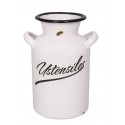 Milk jar "Ustensiles" enamelled white