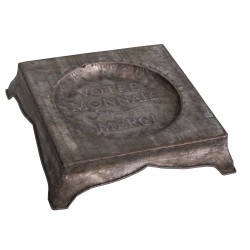 Small decorative zinc tray "Rendu de monnaie"