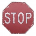 Octogonal STOP vintage metal panel to hang