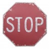 Panneau STOP octogonal en metal à suspendre