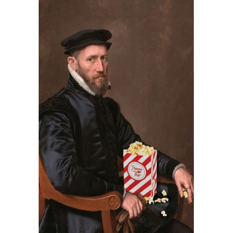 Portrait of the Pop Corn eater 30 x 40 cm