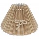 Beige round lampshade with small squares Ø 40 cm with knot link