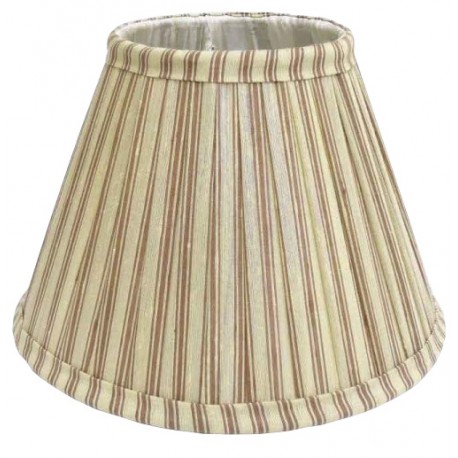 Beige round shades with red stripes Ø 30 cm with fully lined interior