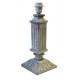 Gray wood column lamp base