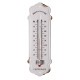 Cream colored metal thermometer