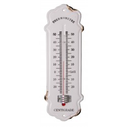 Thermomètre émaillé blanc