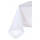 White coated tablecloth with small frills 150 x 240 cm