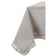 White coated tablecloth with small frills 150 x 240 cm