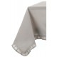 Nappe enduite gris clair à petits volant 150 x 240 cm