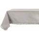 White coated tablecloth with small frills 150 x 240 cm