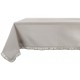 Nappe enduite gris clair à petits volant 150 x 240 cm