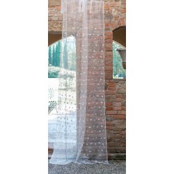 Symphony curtain embroidered with knots and musical notes 150 x 290 cm