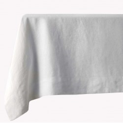 Nappe blanche en pur lin 140 x 250 cm