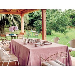 English rose pure linen tablecloth 140 x 250 cm