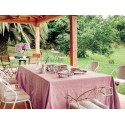 English rose pure linen tablecloth 140 x 250 cm