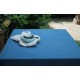 Indigo blue pure linen tablecloth 140 x 250 cm