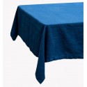 Indigo blue 60% linen/40% cotton tablecloth 140 x 250 cm