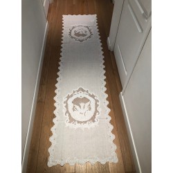 White table runner Saint Paterne 50 x 220 cm