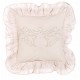 Embroidered light pink Cuscini cushion with flounces 45 x 45 cm