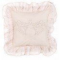 Embroidered light pink Cuscini cushion with flounces 45 x 45 cm