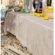 Taupe 60% linen/40% cotton tablecloth 140 x 250 cm