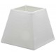White cotton square lampshade 25 x 25 cm