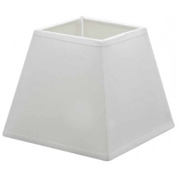 White cotton square lampshade 25 x 25 cm