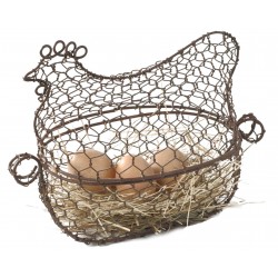 Hen egg basket made of wire