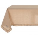 Nappe en coton enduit avec petits volants "Bicolor" 150 x 240 cm en coton enduit