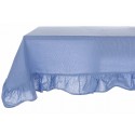 Tablecloth with small ruffles "Infinity Celeste" 150 x 220 cm + 10 cm ruffles