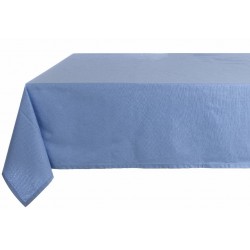 "Infinity Celeste" coated cotton tablecloth 150 x 220 cm