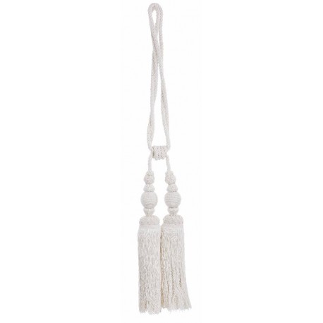 40cm white curtain tieback