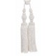 40cm white curtain tieback