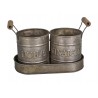 Porte Huile et Vinaigre zinc
