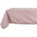 Pale pink tablecloth with small ruffles 150 x 240 cm