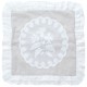 White linen and cotton cushion 45 x 45 cm from the Bleuet collection