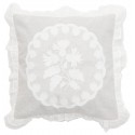 Coussin 45 x 45 cm naturel en lin et coton de la collection Bleuet