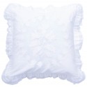 White cotton cushion 45 x 45 cm from the Bleuet collection