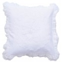 Coussin blanc 45 x 45 cm en lin et coton de la collection Bleuet