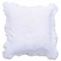 White linen and cotton cushion 45 x 45 cm from the Bleuet collection