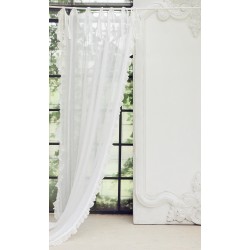 Curtain "Eterea" ivory 150 x 300 cm with knots