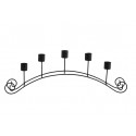 Black wire candle holder for 5 candles